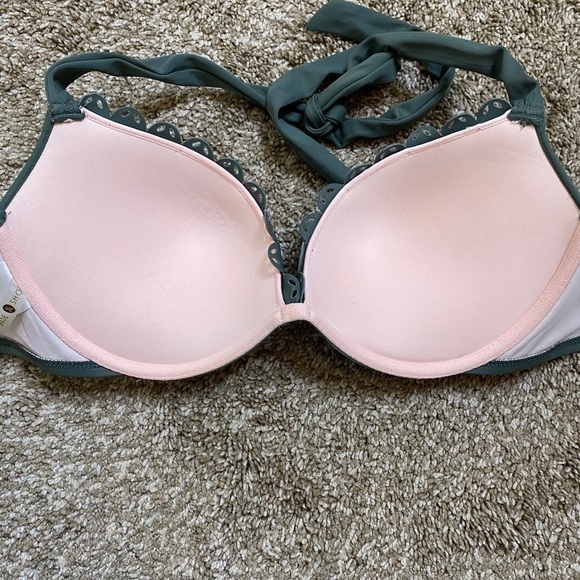 SHADE & SHORE Green Push Up Laser Cut Bikini Top - Picture 6 of 7